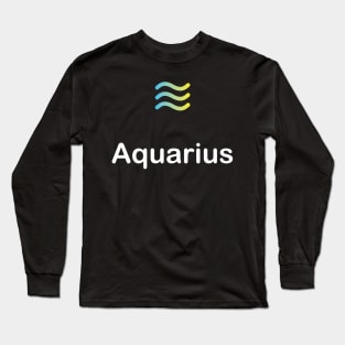 Aquarius zodiac sign Long Sleeve T-Shirt